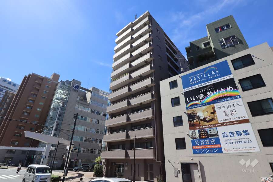 エクセルシオール西新宿の外観（北東側から）