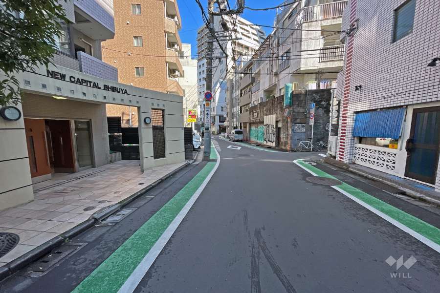 敷地南側の前面道路（裏渋谷通り）