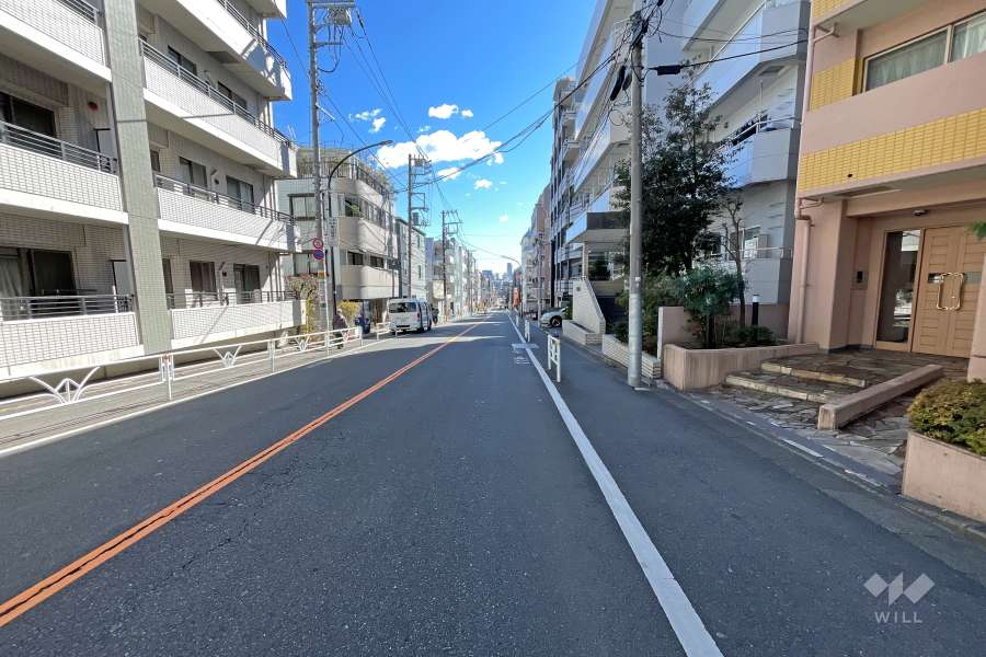 敷地東側の前面道路