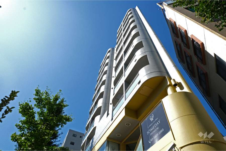 ジェイパーク恵比寿３アルティマの外観（南東側から）