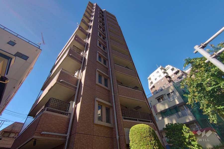 アイディーコート新宿西アルテの外観（南西側から）