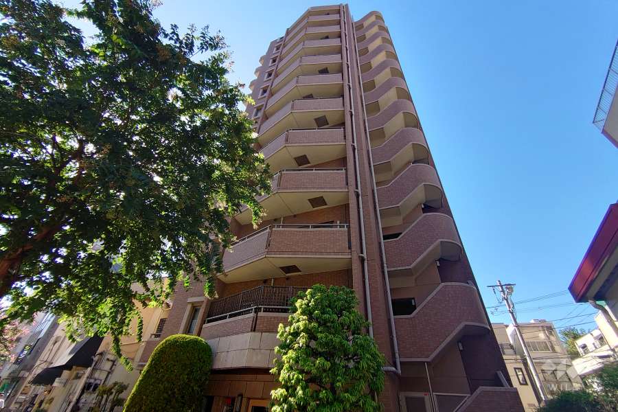 アイディーコート新宿西アルテの外観（南東側から）