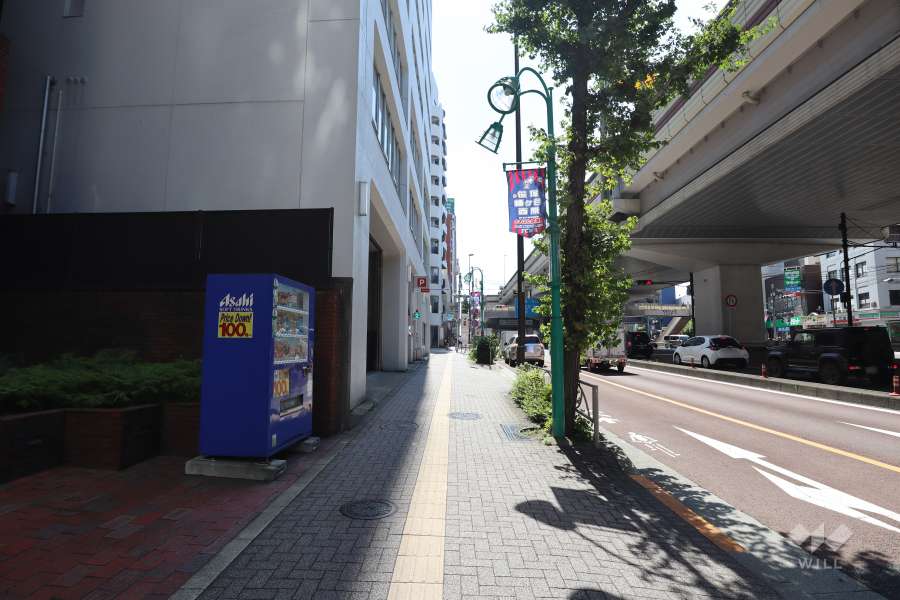 敷地北側の前面道路（東側から）