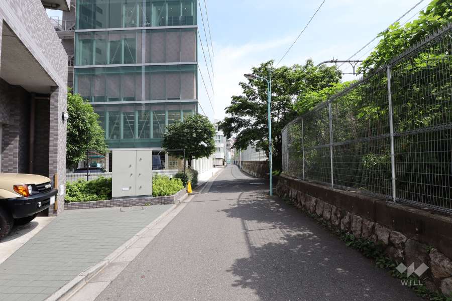 敷地西側前面道路(北側から)