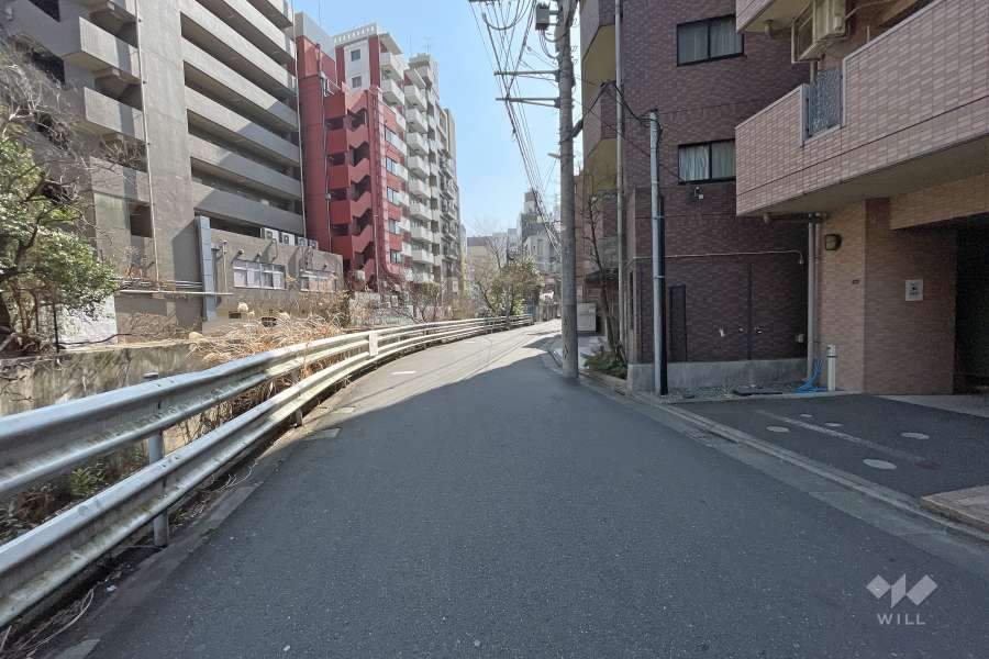敷地東側の前面道路
