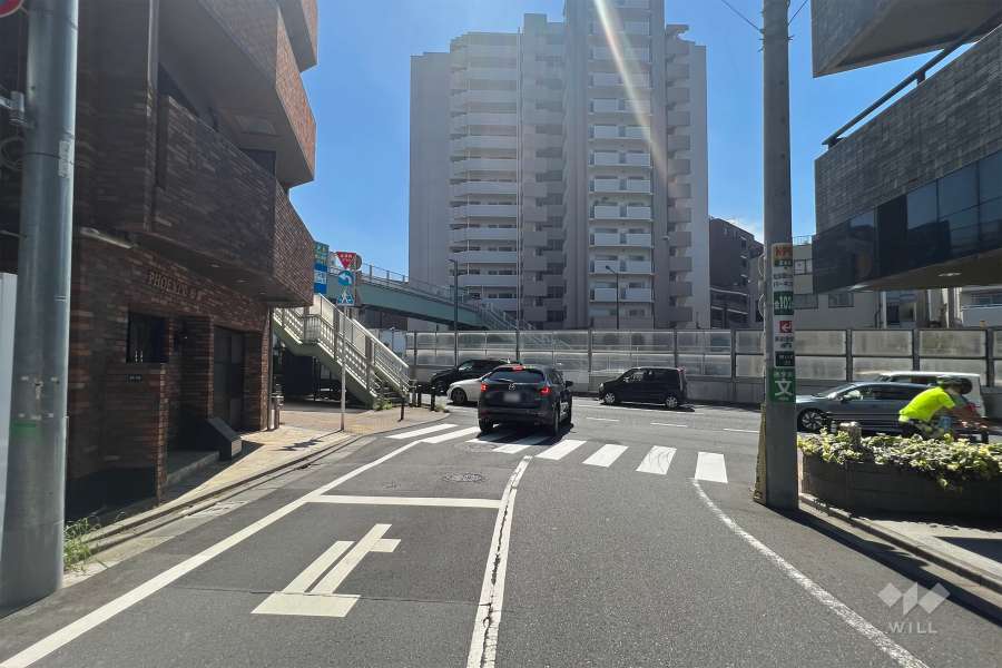 敷地北側の前面道路（東側から）