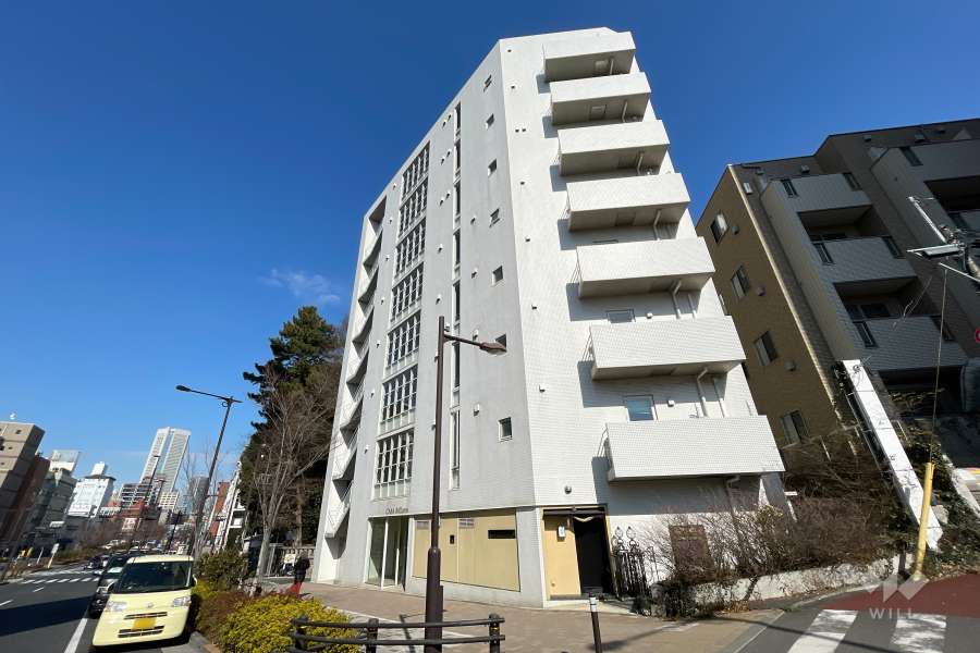 カーサブリランテ代々木公園の外観（南西側から）