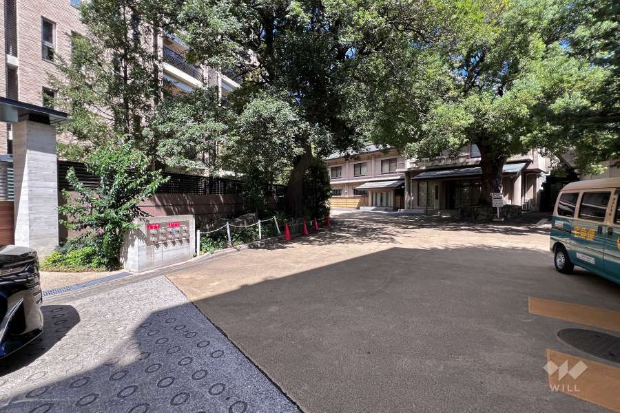 敷地南側の前面道路（西側から）