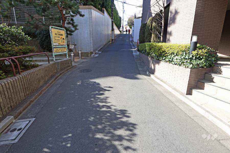 敷地南側の前面道路（東側から）