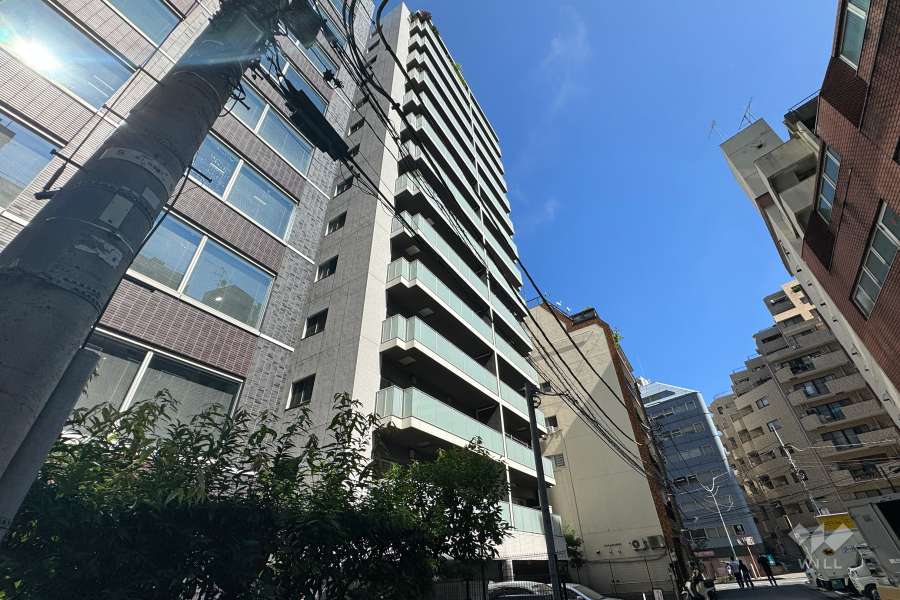 クレヴィア恵比寿の外観（南西側から）