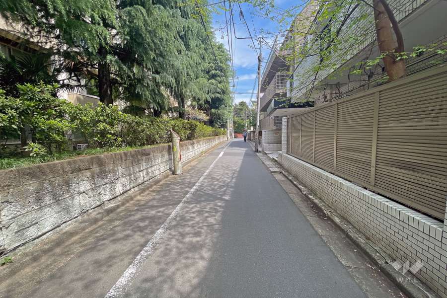 敷地北側前面道路