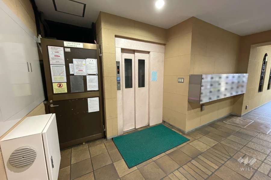 エレベーターホールと集合ポスト