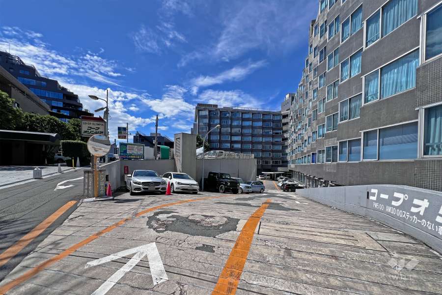 エントランスアプローチ及び敷地内駐車場（屋外平面式）