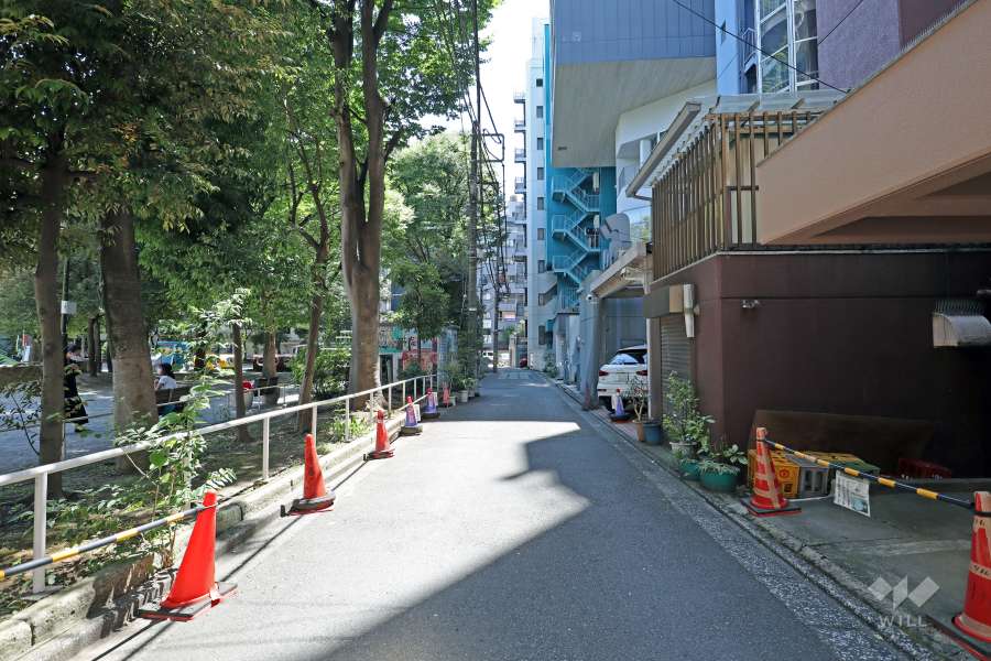 敷地北側前面道路の北側には『恵比寿公園』があります。