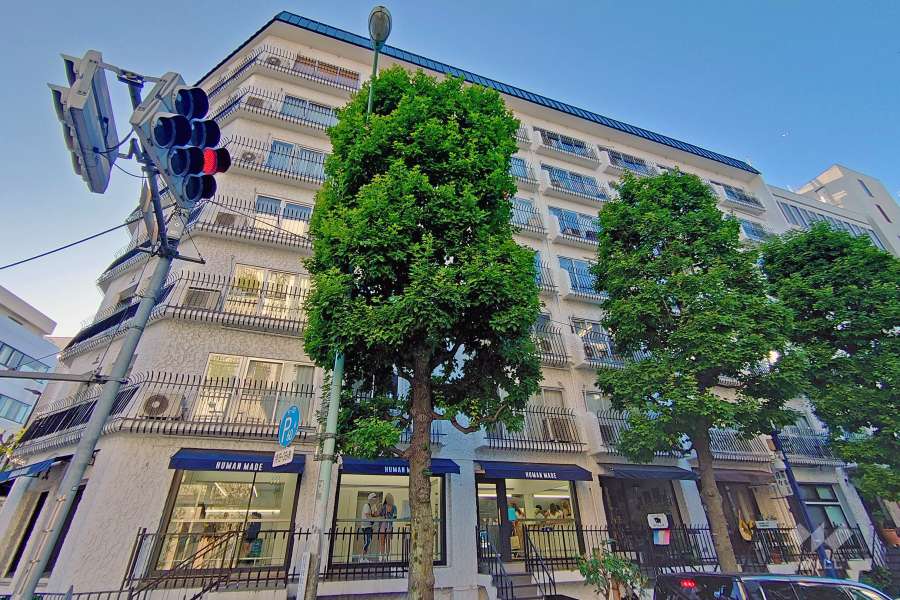 秀和外苑レジデンスの外観（南東側から）