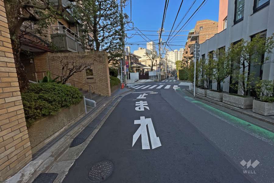 敷地北側の前面道路（東側から）