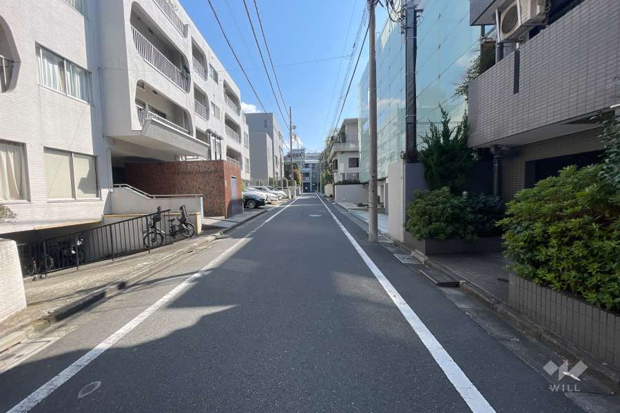 敷地南東側の前面道路