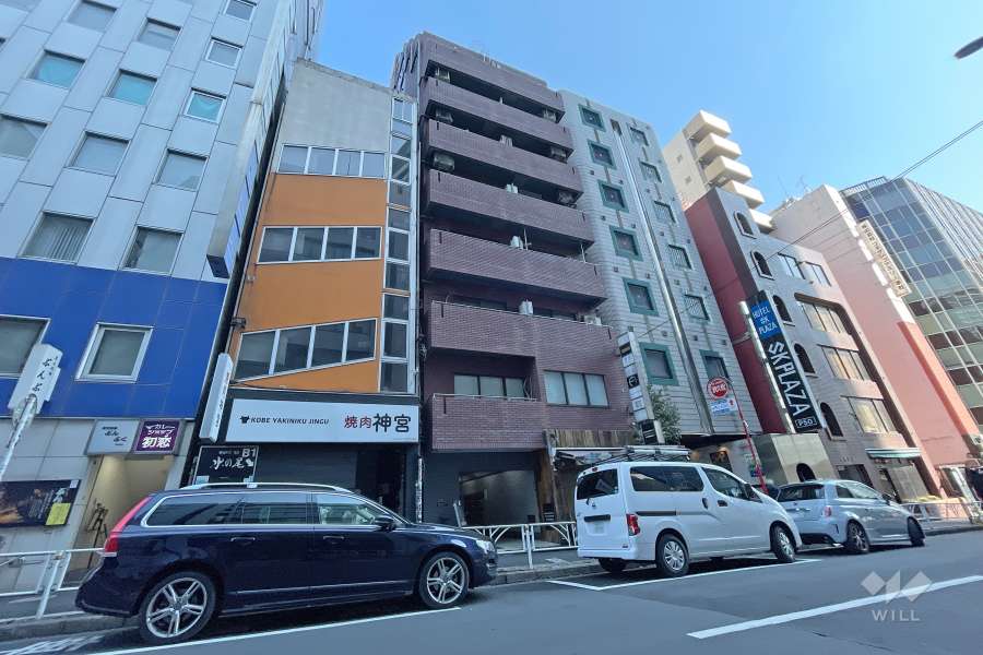 ヴェラハイツ道玄坂の外観(南西側から)。