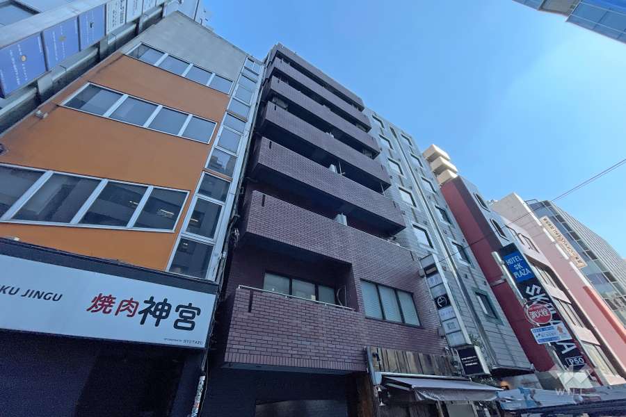 ヴェラハイツ道玄坂の外観(南西側から)。