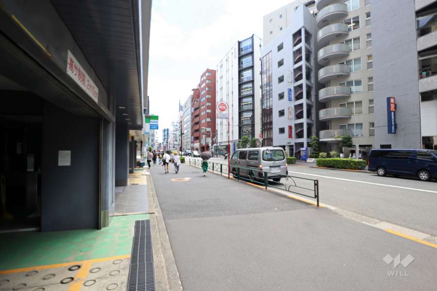 敷地西側の全面道路（北側から）