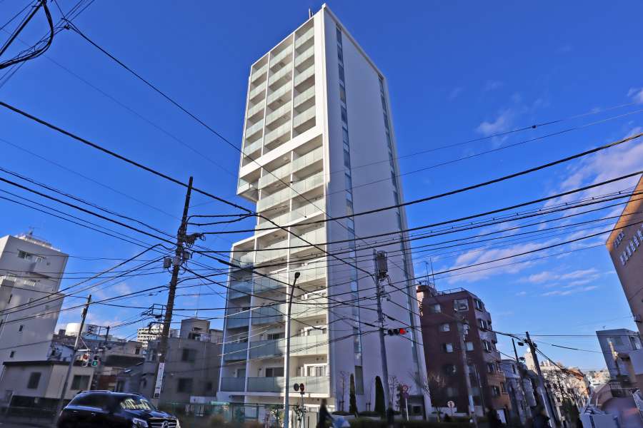コートヒルズ広尾南の外観（南東側から）