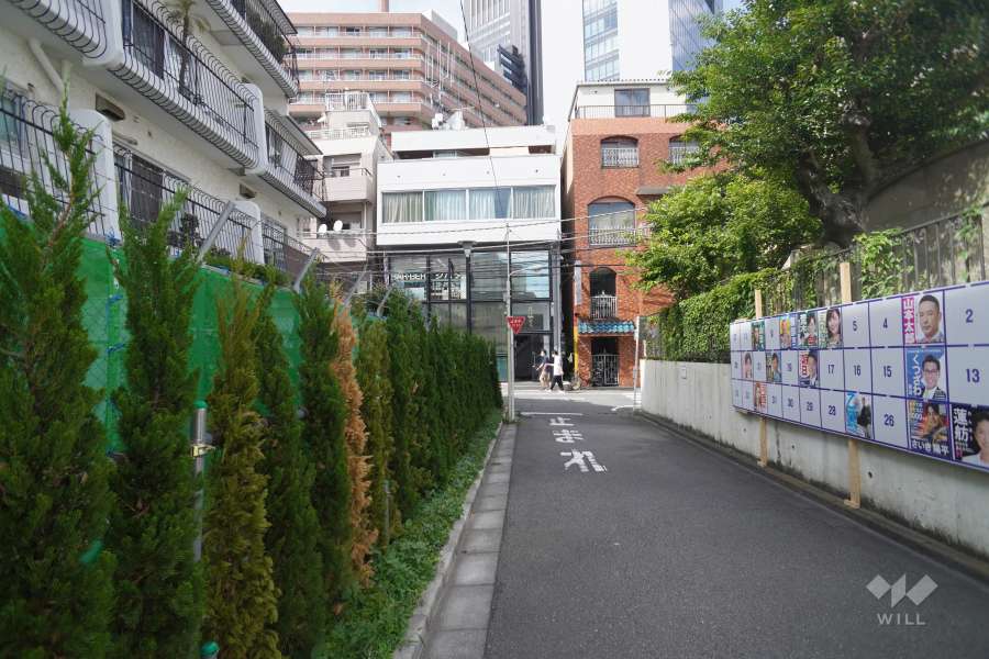 敷地東側の前面道路