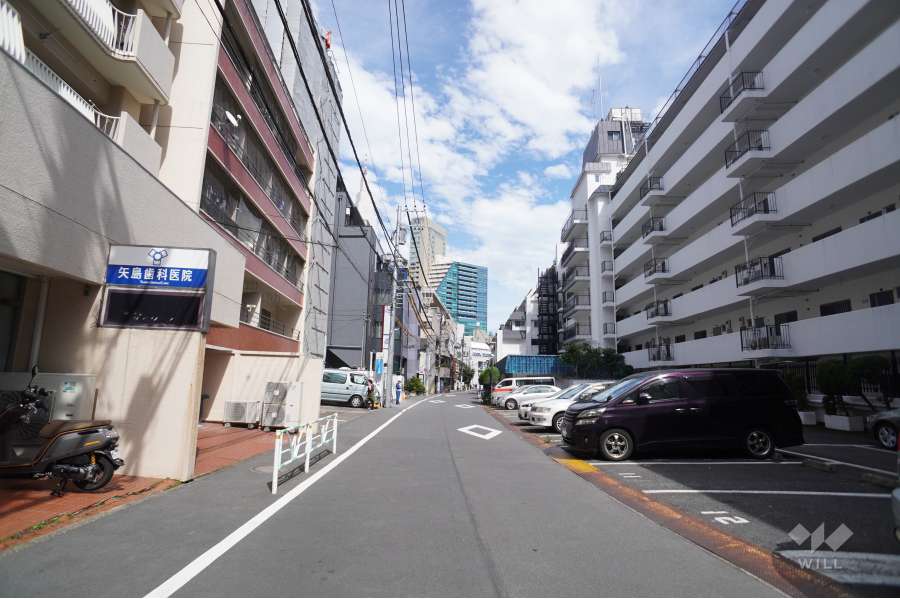 敷地北側の前面道路