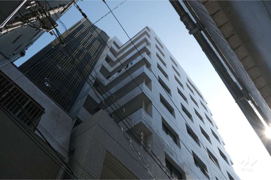 ミツワマンションの外観（北西側から）