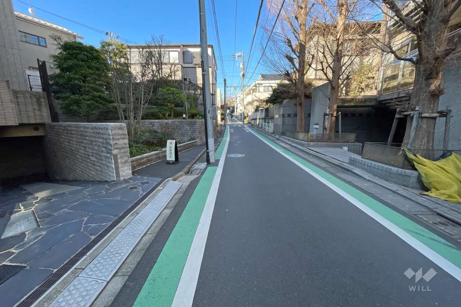 敷地北側の前面道路（東側から）