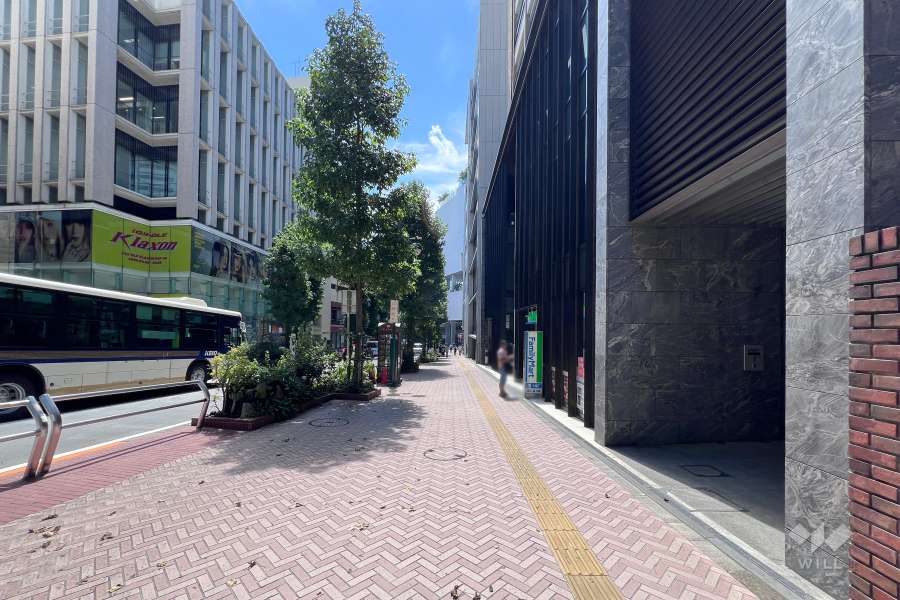 敷地東側の前面道路