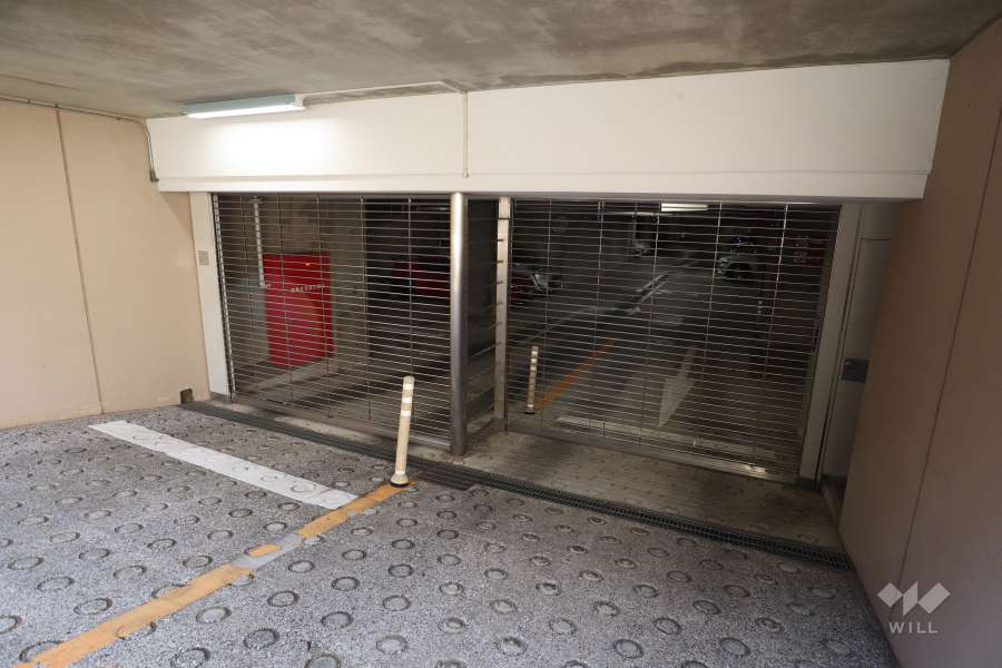 駐車場の出入り口（リングシャッター付き）
