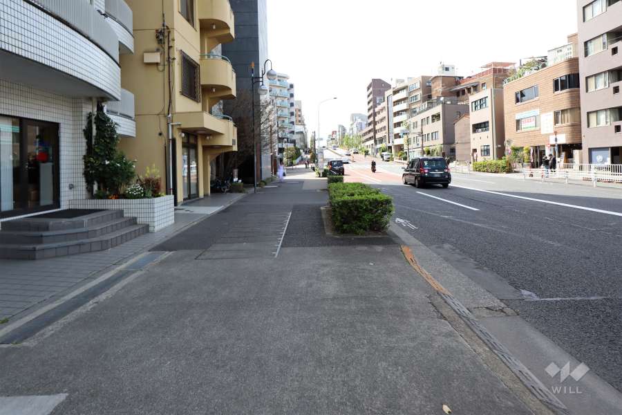 敷地北側の前面道路（東側から）