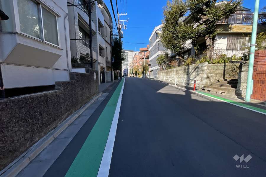 敷地北側の前面道路（東側から）