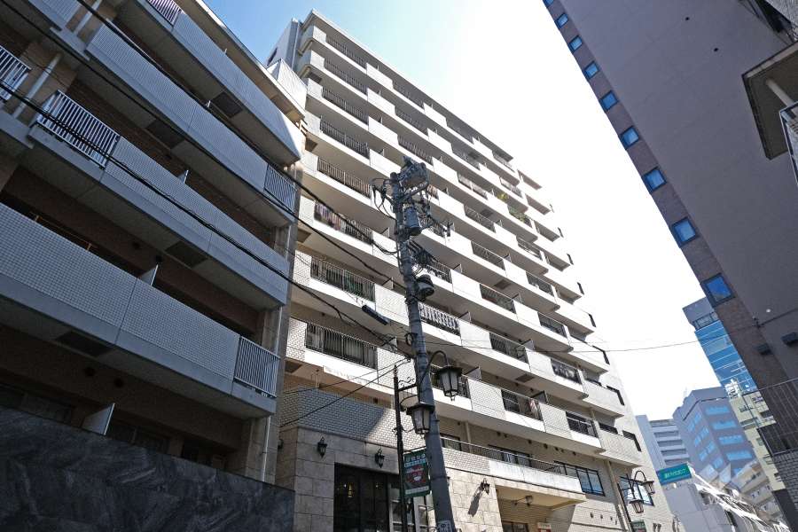 ヴェラハイツ恵比寿東の外観（北西側から）