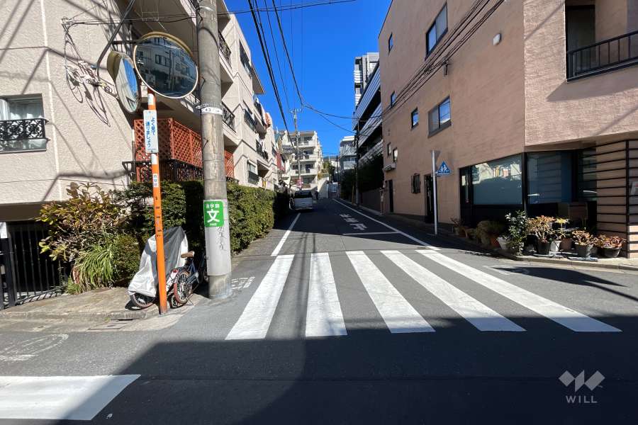 敷地東側の前面道路
