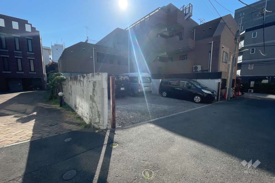 敷地南西側の前面道路（北西側から）