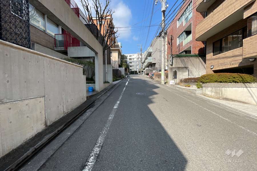 敷地北側の前面道路（東側から）