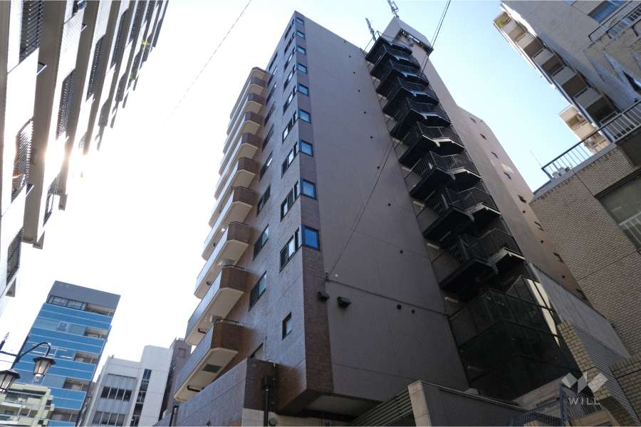 グランドメゾン恵比寿東の外観（北東側から）