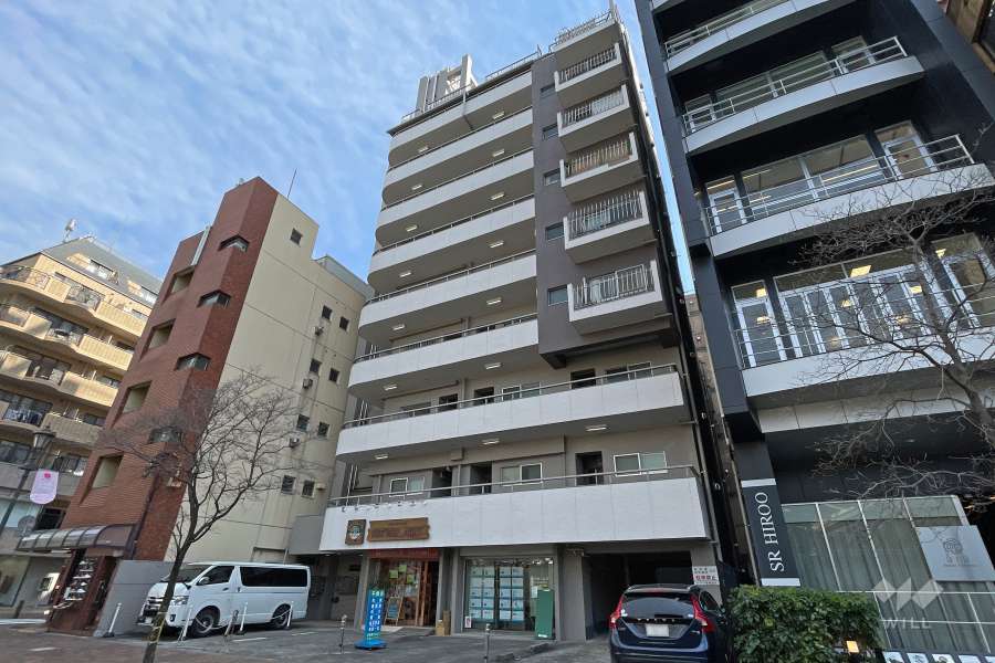 広尾フラワーホームの外観（北西側から）