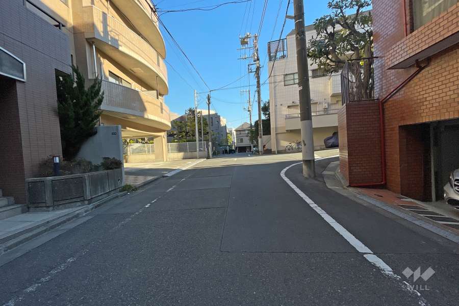 敷地南東側の前面道路