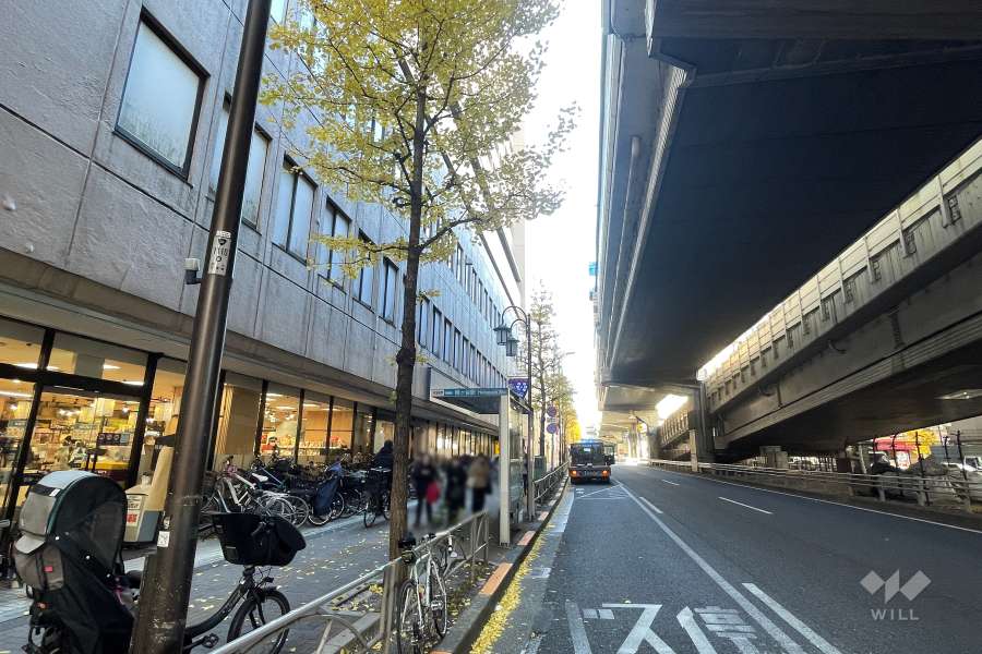 敷地北側の前面道路