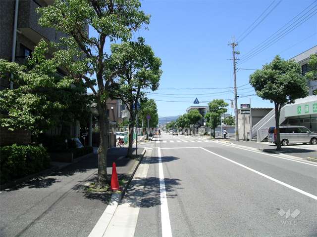 敷地北側の前面道路