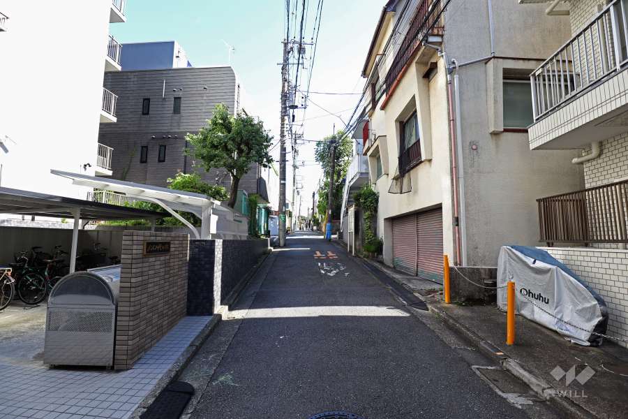 敷地東側の前面道路