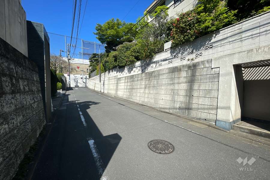 敷地南側の前面道路（東側から）