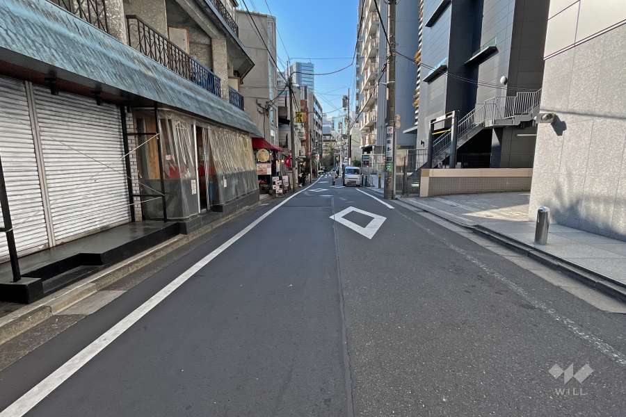 敷地北側の前面道路（東側から）