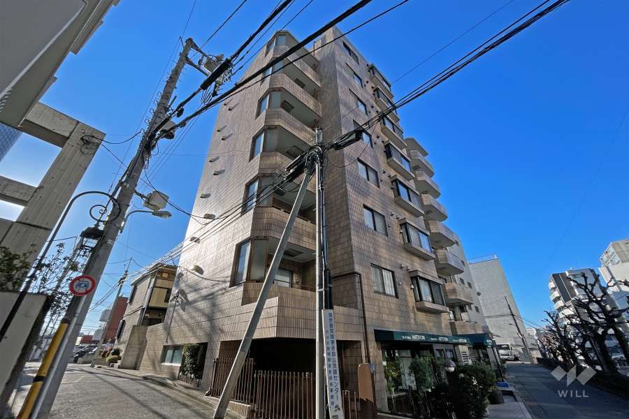 サンフローラハイツ渋谷の外観（北東側から）