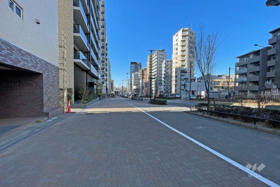 敷地北東側の前面道路