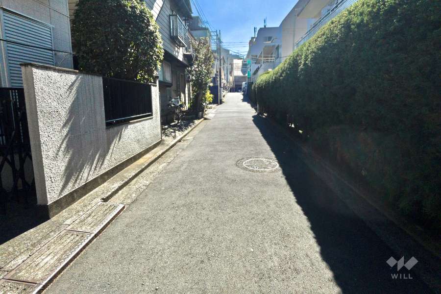敷地東側の前面道路