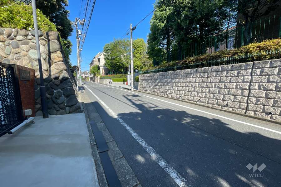 敷地北側の前面道路（東側から）