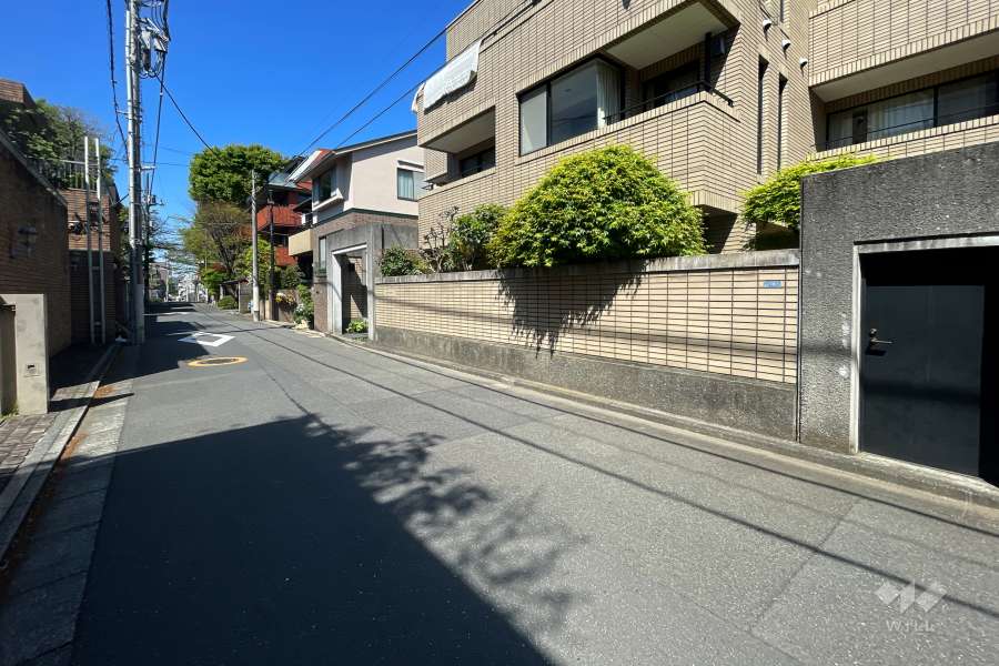 敷地南側の前面道路（東側から）